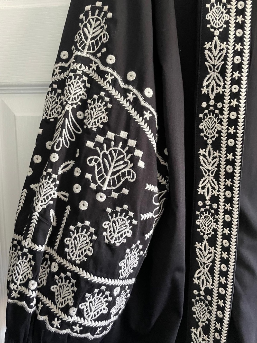 Chico's Black Jacket with White Trim Accents - Picture 2 of 7